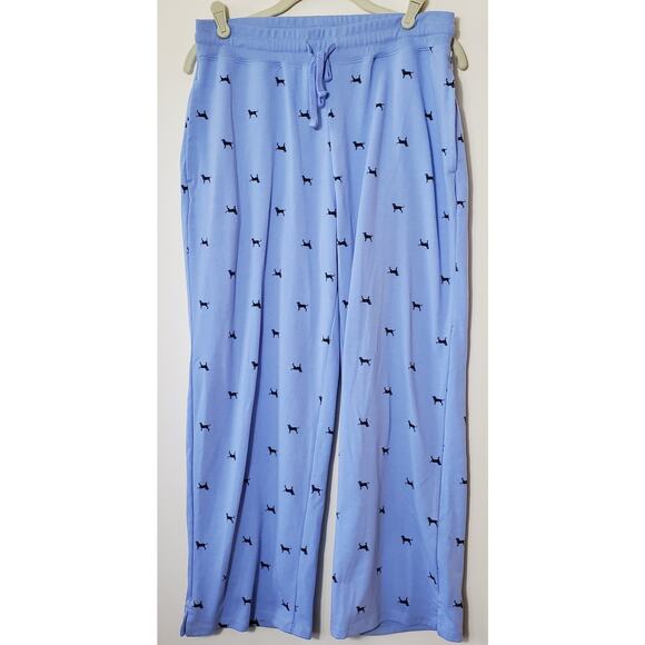 The Black Dog Womens M Sweat Pants Beach Crop Ankle Cotton Sky Blue Pockets - Picture 1 of 10